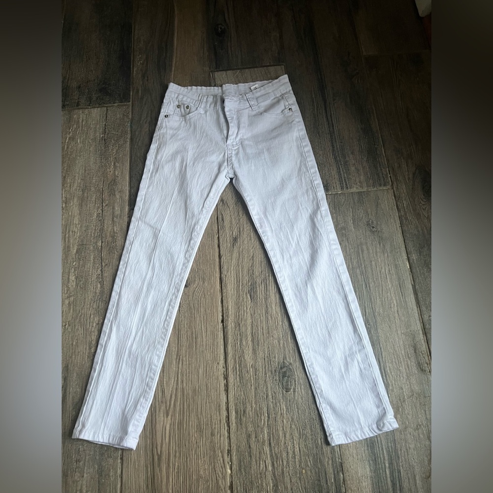 Fredd Marshall Boys White Skinny Stretch Jeans • Size 12